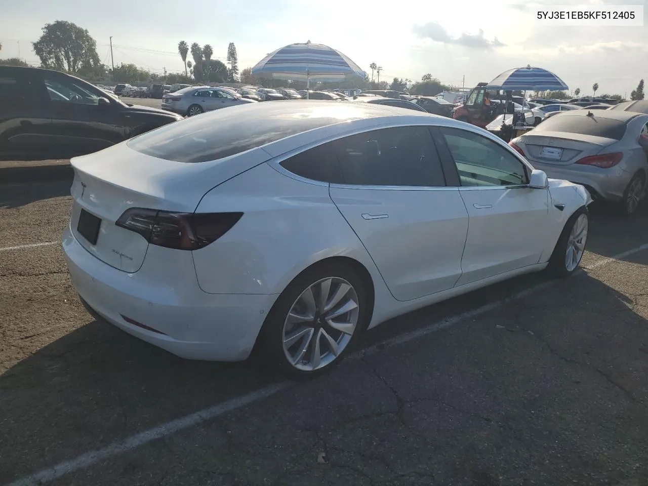 2019 Tesla Model 3 VIN: 5YJ3E1EB5KF512405 Lot: 81259084