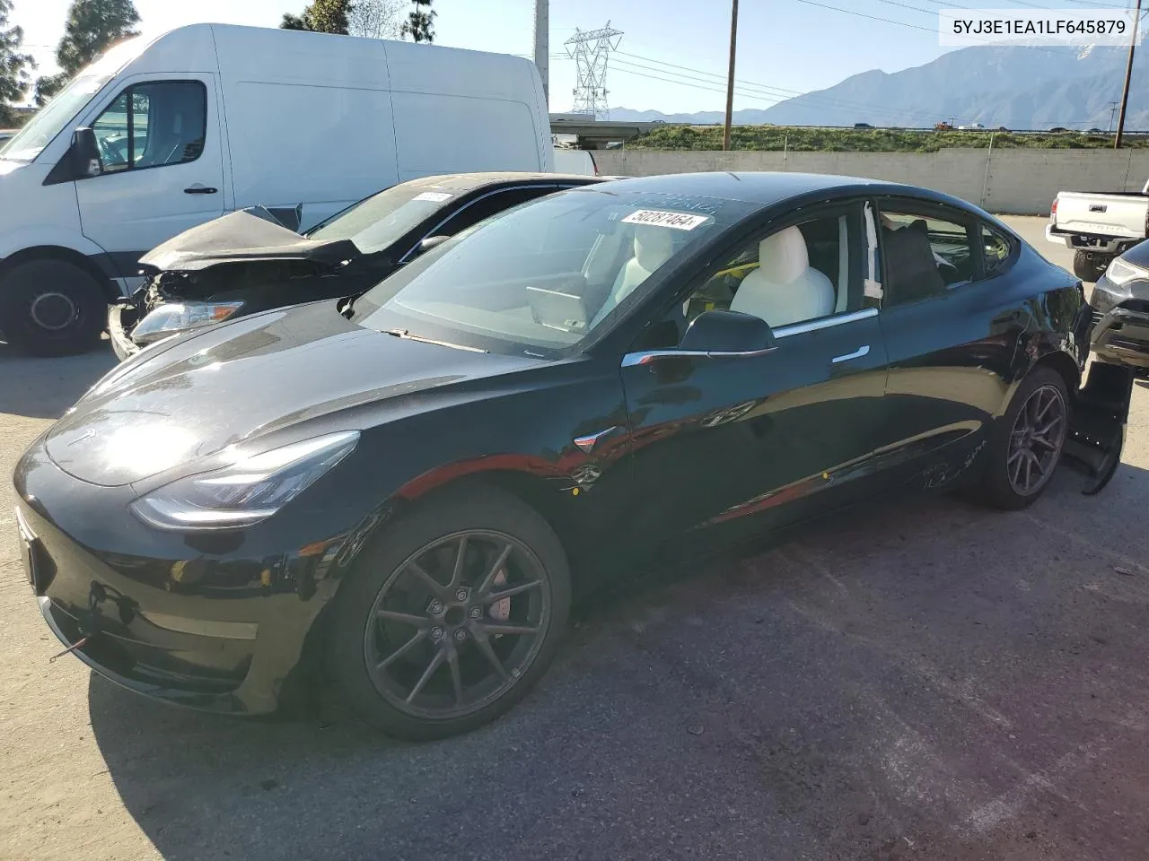 2020 Tesla Model 3 VIN: 5YJ3E1EA1LF645879 Lot: 50287464