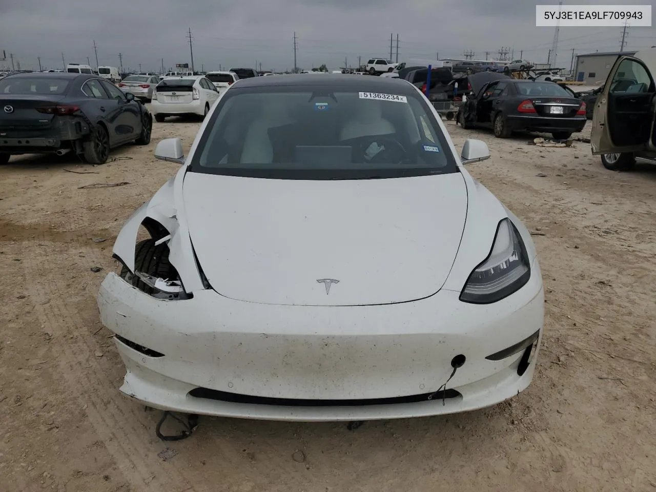 2020 Tesla Model 3 VIN: 5YJ3E1EA9LF709943 Lot: 51363234