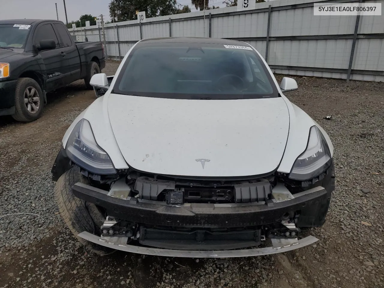 2020 Tesla Model 3 VIN: 5YJ3E1EA0LF806397 Lot: 52873364