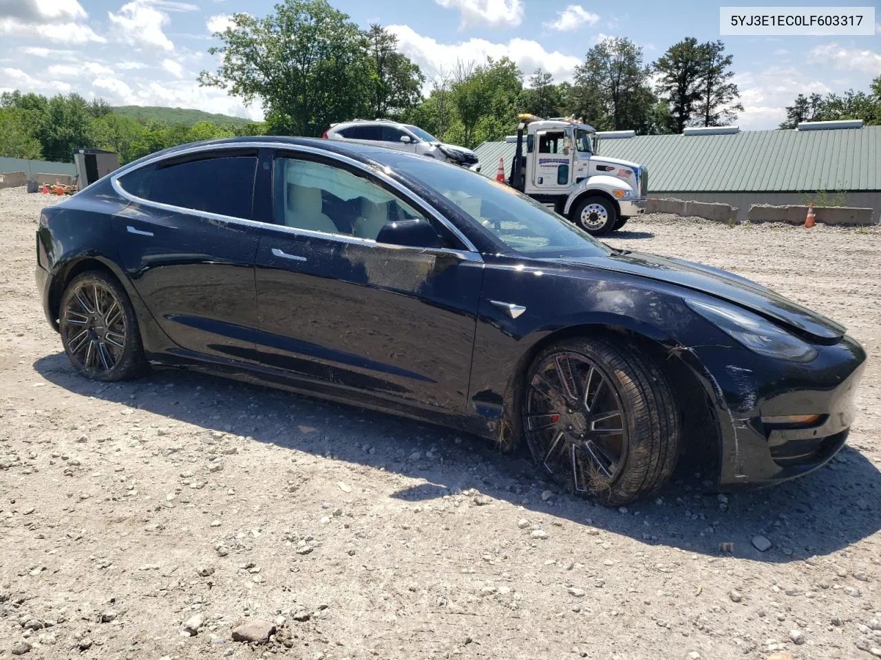 2020 Tesla Model 3 VIN: 5YJ3E1EC0LF603317 Lot: 56948574