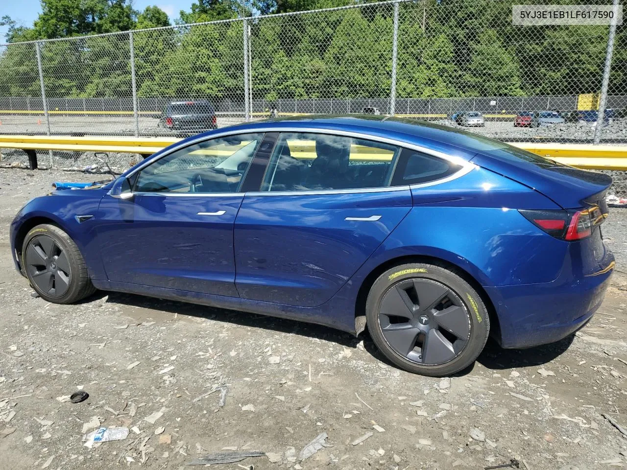 2020 Tesla Model 3 VIN: 5YJ3E1EB1LF617590 Lot: 60197044