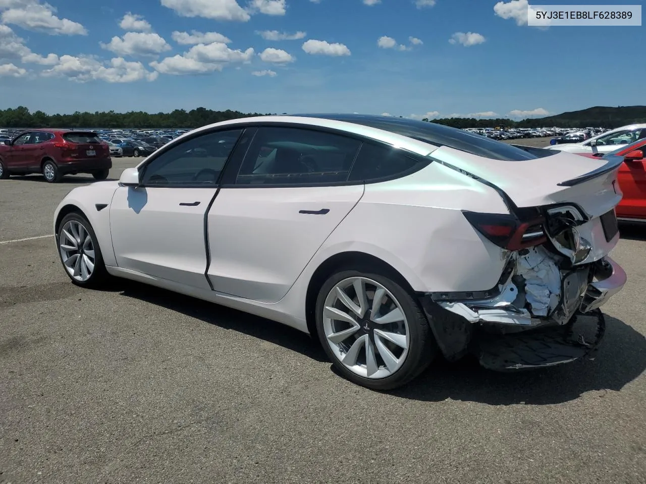 2020 Tesla Model 3 VIN: 5YJ3E1EB8LF628389 Lot: 61336404