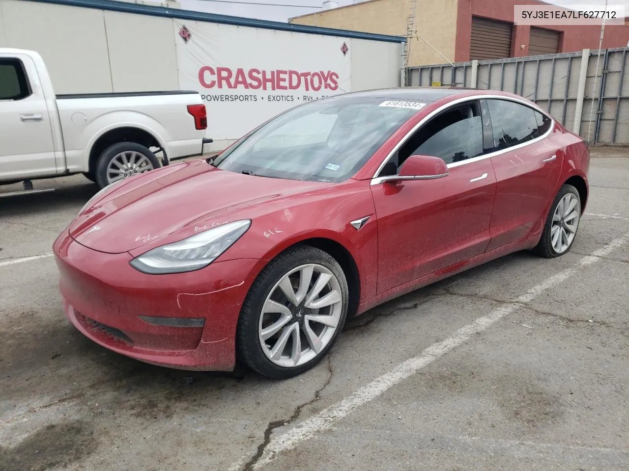 2020 Tesla Model 3 VIN: 5YJ3E1EA7LF627712 Lot: 61613534