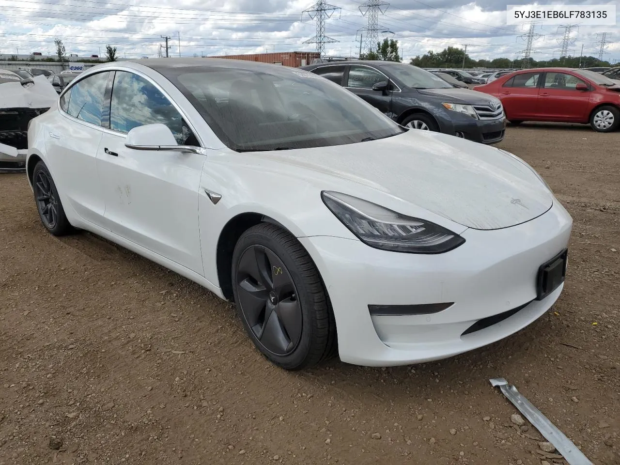 2020 Tesla Model 3 VIN: 5YJ3E1EB6LF783135 Lot: 62673144