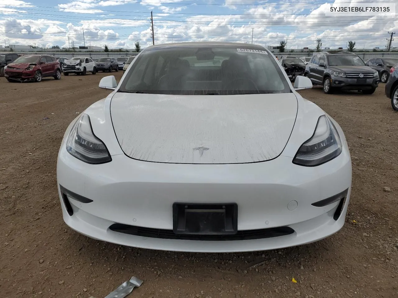 2020 Tesla Model 3 VIN: 5YJ3E1EB6LF783135 Lot: 62673144