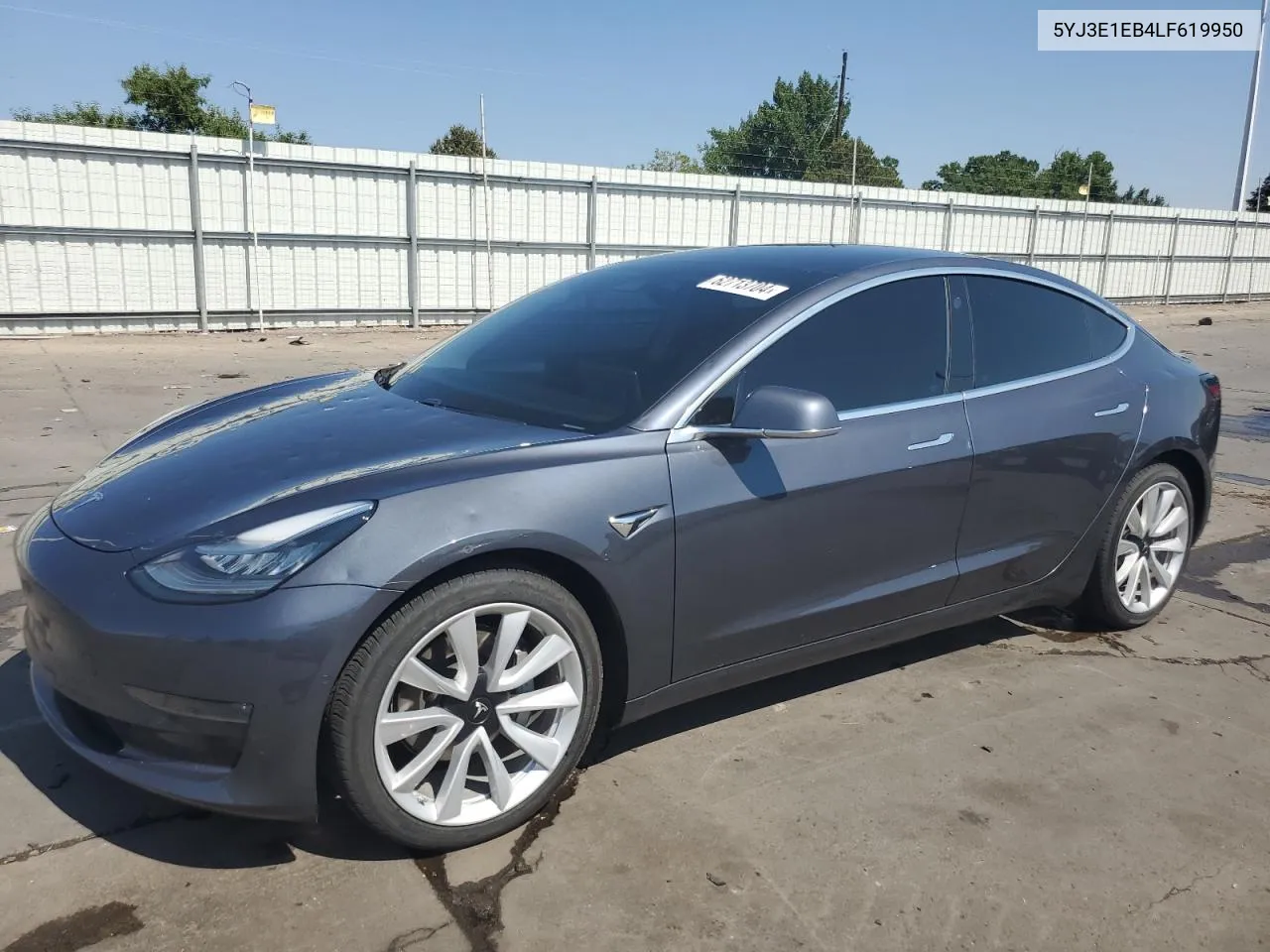 2020 Tesla Model 3 VIN: 5YJ3E1EB4LF619950 Lot: 62713704