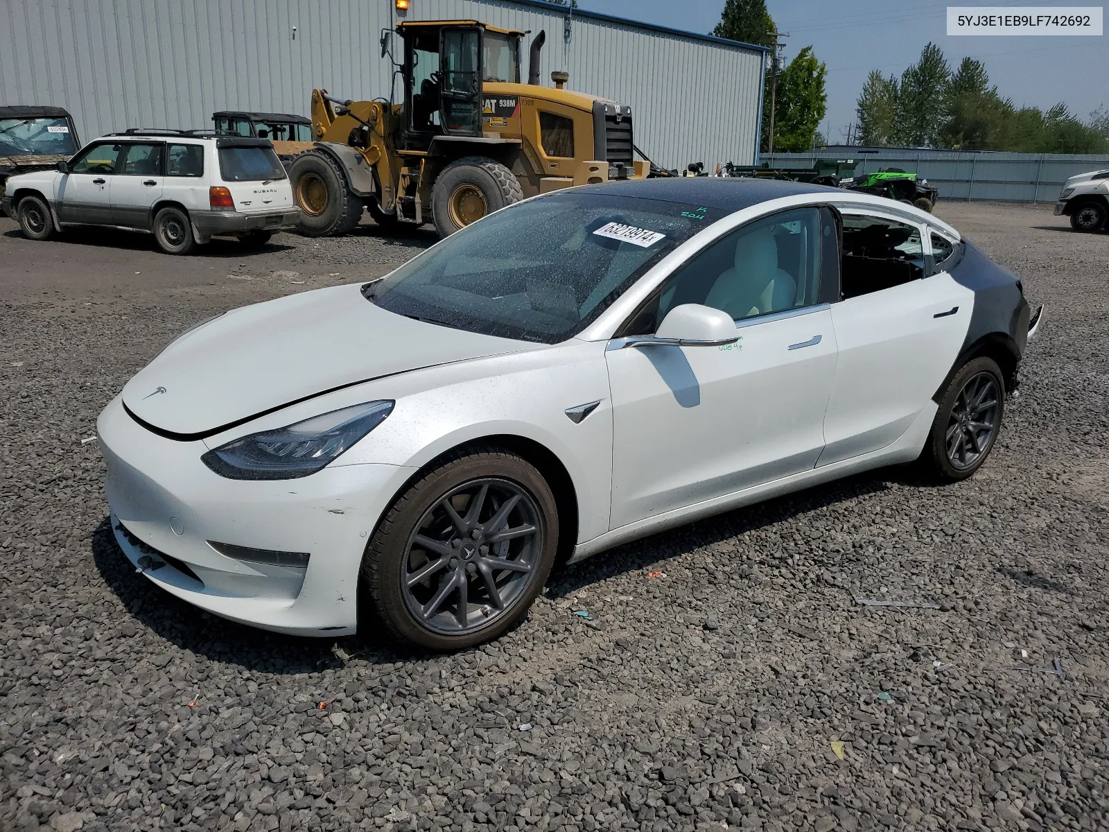 2020 Tesla Model 3 VIN: 5YJ3E1EB9LF742692 Lot: 63219914