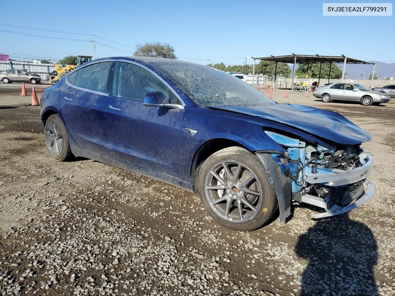 2020 Tesla Model 3 VIN: 5YJ3E1EA2LF799291 Lot: 63401414