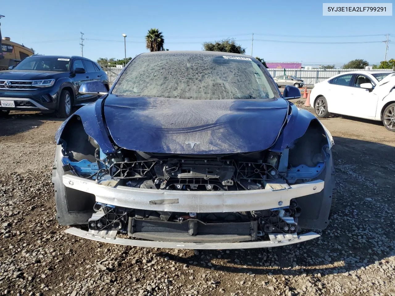 2020 Tesla Model 3 VIN: 5YJ3E1EA2LF799291 Lot: 63401414