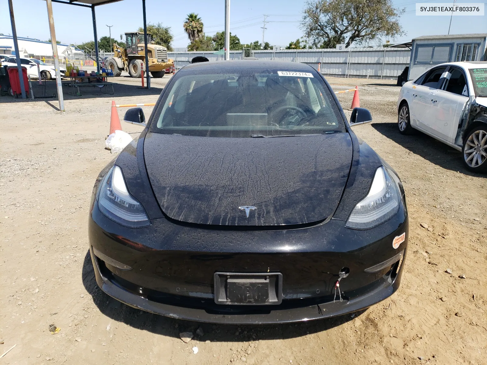 2020 Tesla Model 3 VIN: 5YJ3E1EAXLF803376 Lot: 63722374