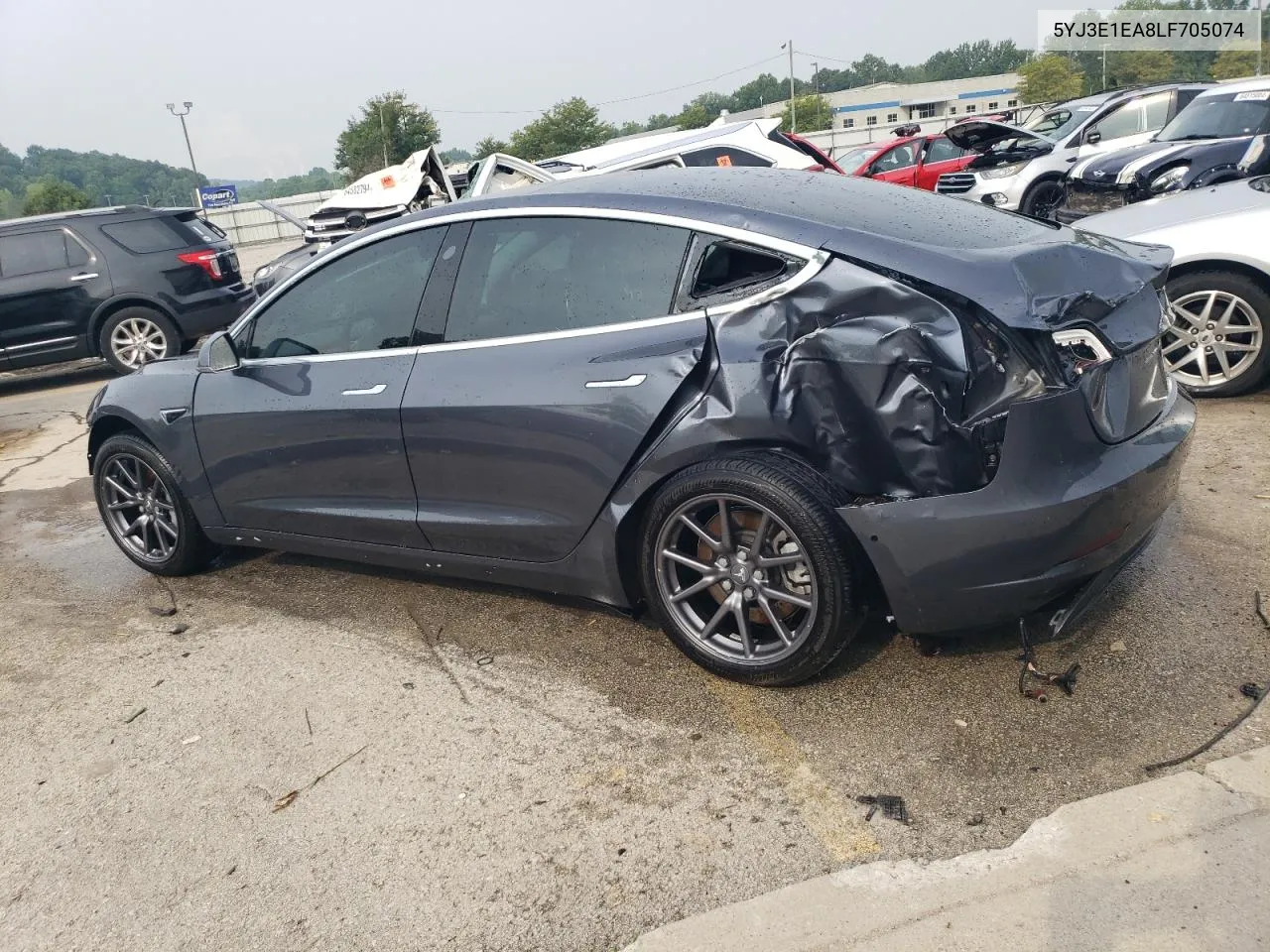 2020 Tesla Model 3 VIN: 5YJ3E1EA8LF705074 Lot: 64034344