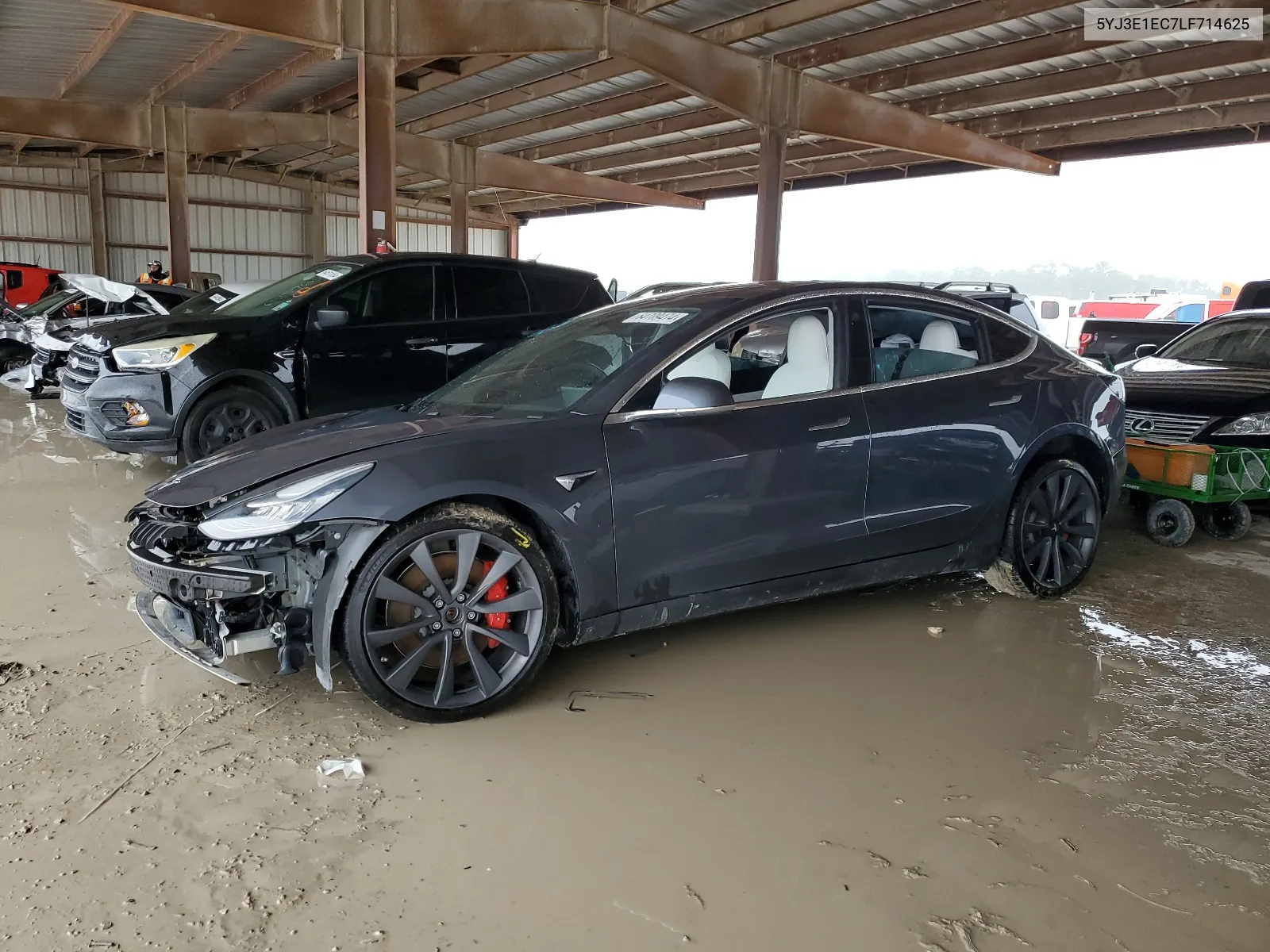 2020 Tesla Model 3 VIN: 5YJ3E1EC7LF714625 Lot: 64709474