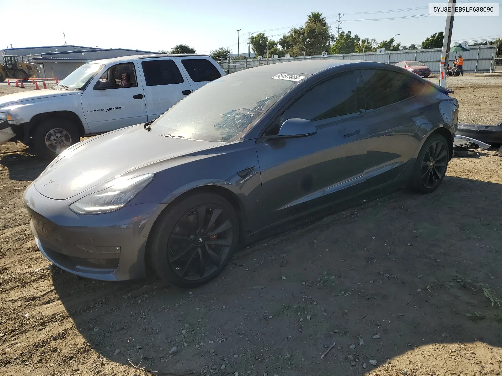 2020 Tesla Model 3 VIN: 5YJ3E1EB9LF638090 Lot: 65487404