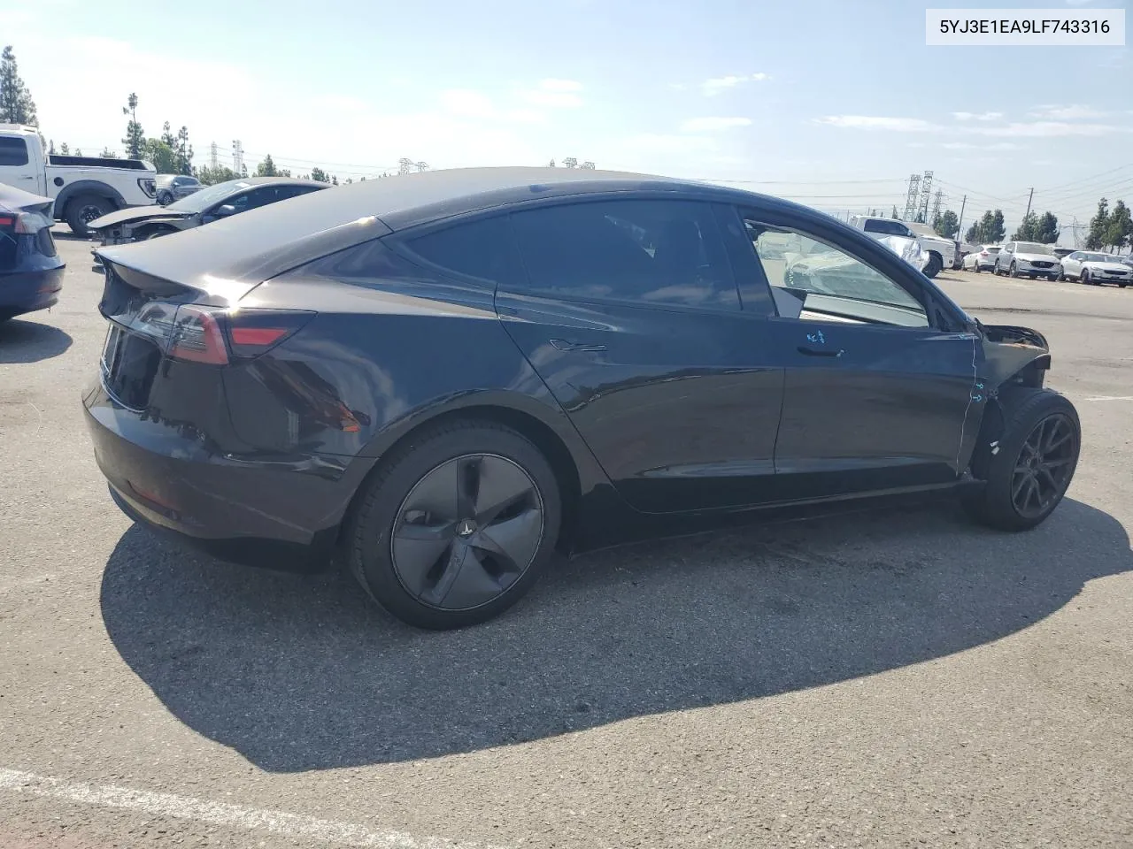 2020 Tesla Model 3 VIN: 5YJ3E1EA9LF743316 Lot: 65673254