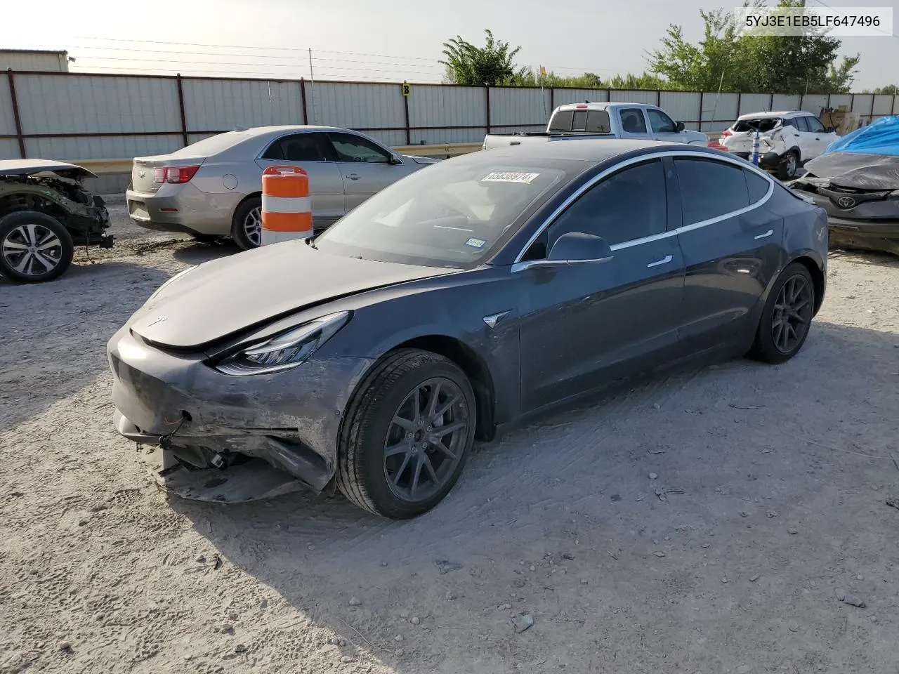 5YJ3E1EB5LF647496 2020 Tesla Model 3