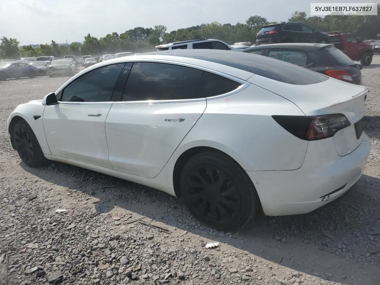 5YJ3E1EB7LF637827 2020 Tesla Model 3