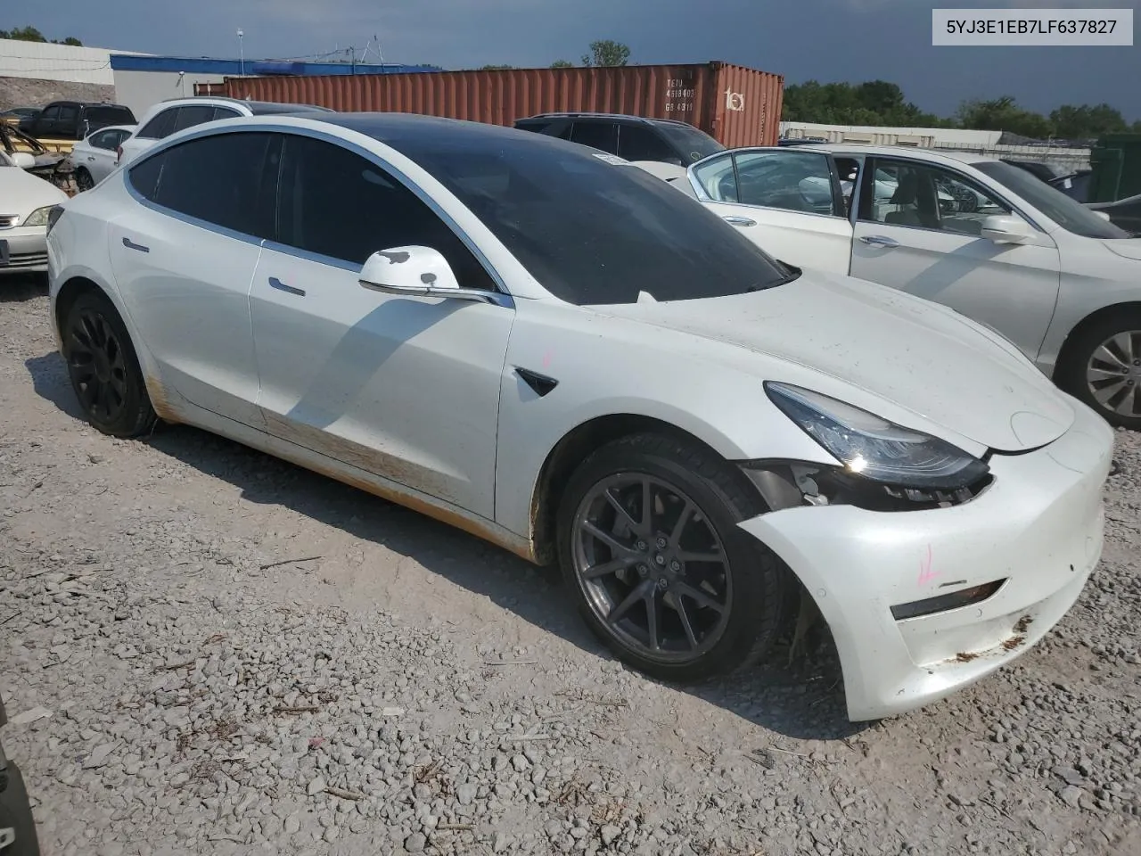 2020 Tesla Model 3 VIN: 5YJ3E1EB7LF637827 Lot: 66513654