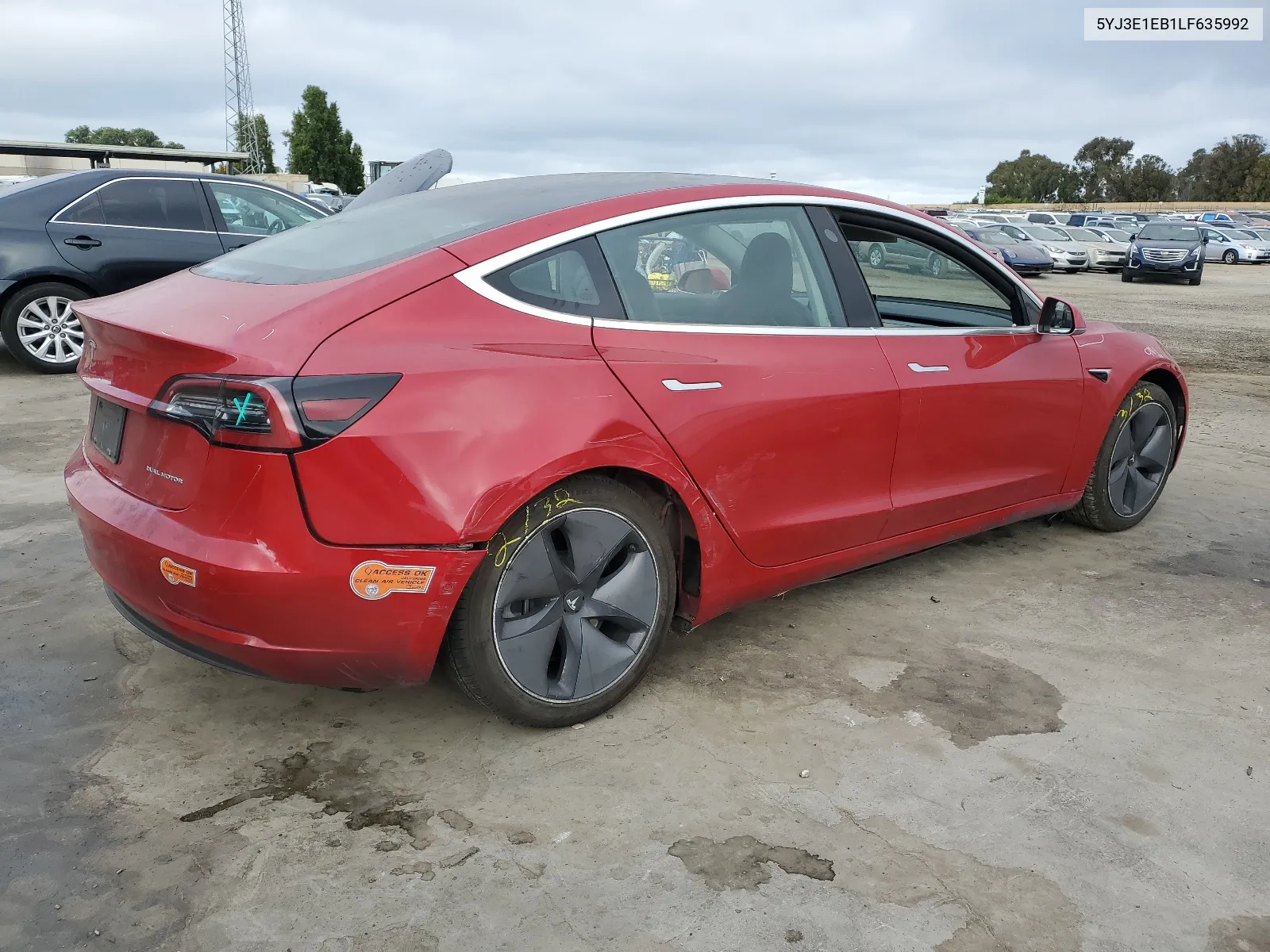 5YJ3E1EB1LF635992 2020 Tesla Model 3