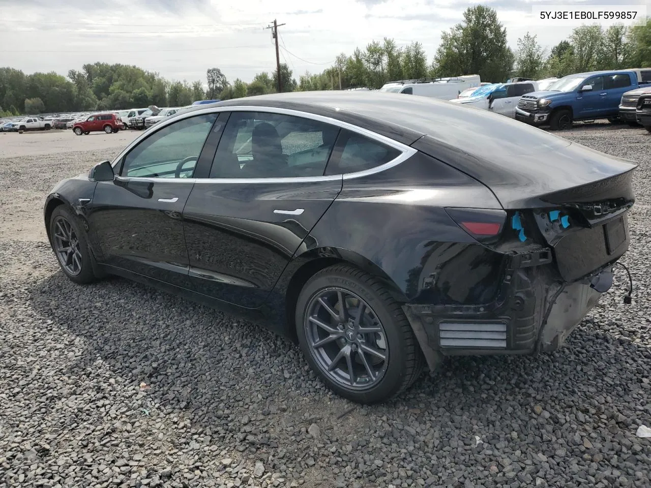 2020 Tesla Model 3 VIN: 5YJ3E1EB0LF599857 Lot: 66907704