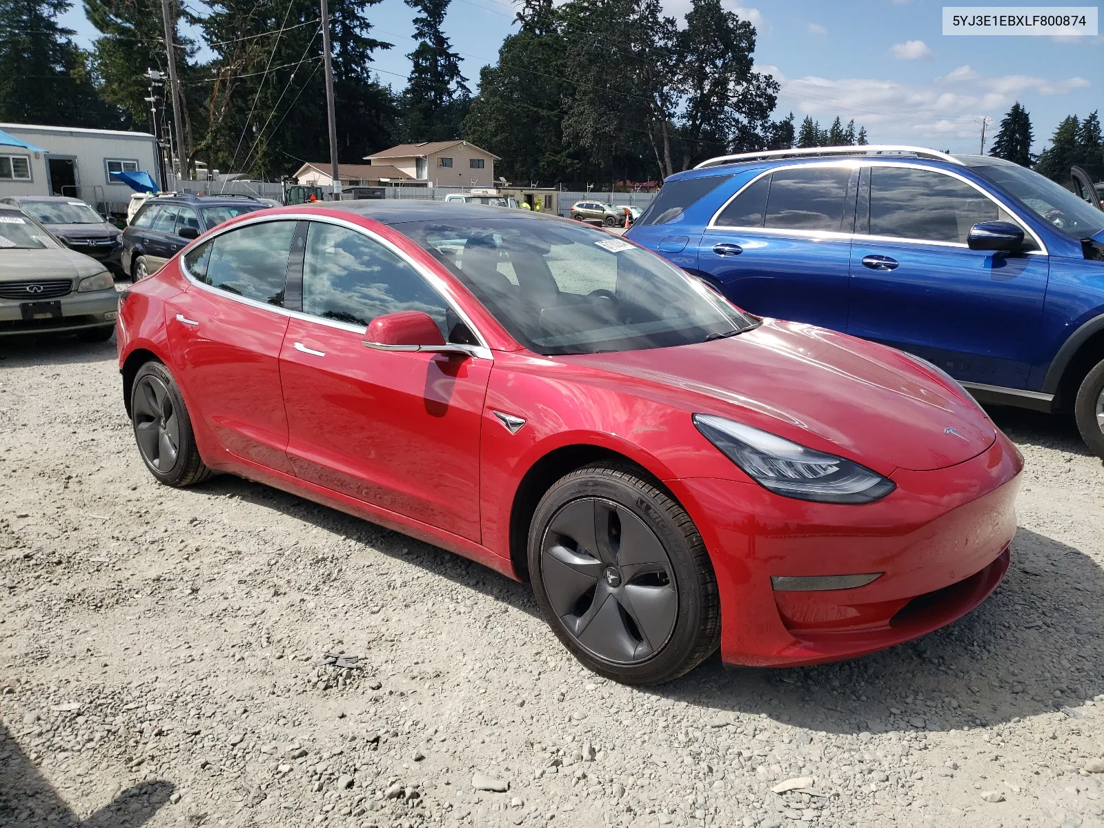 2020 Tesla Model 3 VIN: 5YJ3E1EBXLF800874 Lot: 67180884