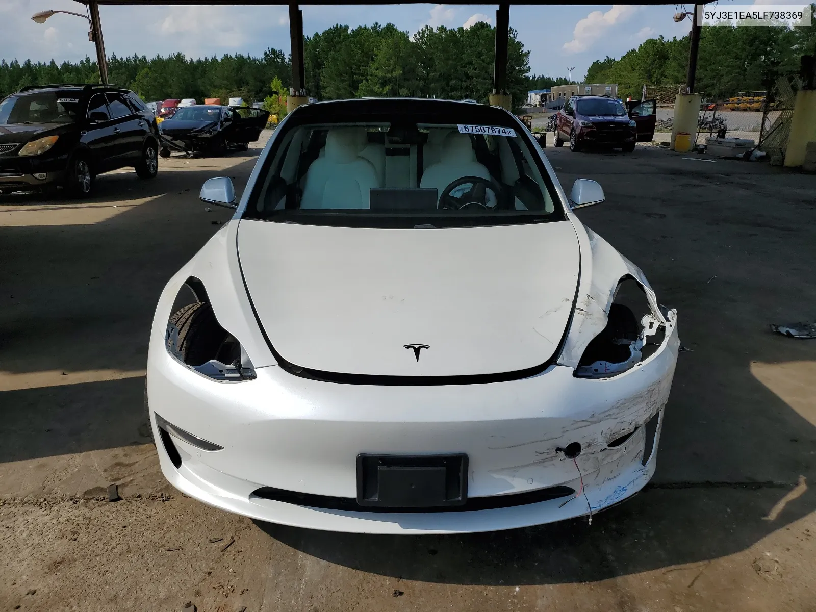 2020 Tesla Model 3 VIN: 5YJ3E1EA5LF738369 Lot: 67507874