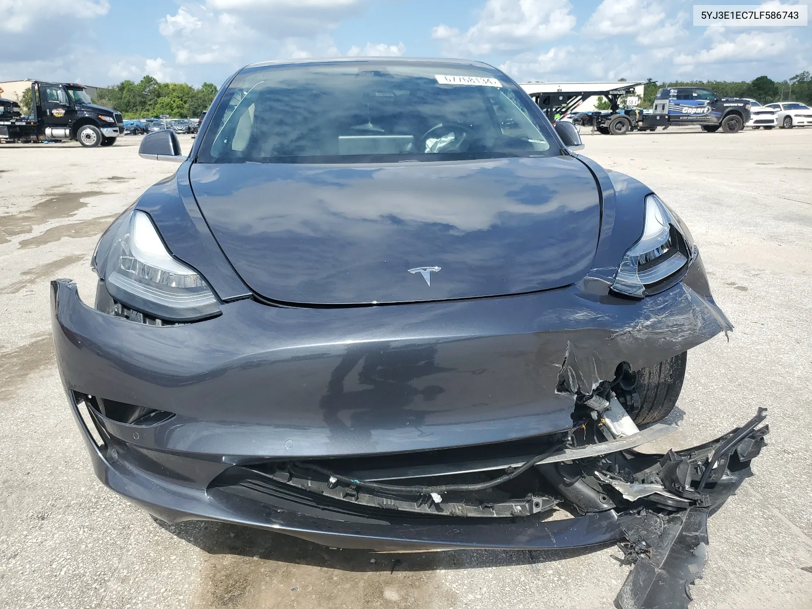 2020 Tesla Model 3 VIN: 5YJ3E1EC7LF586743 Lot: 67768134