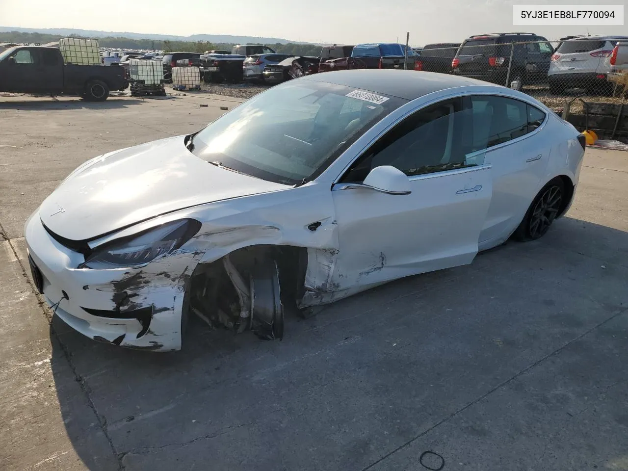 5YJ3E1EB8LF770094 2020 Tesla Model 3