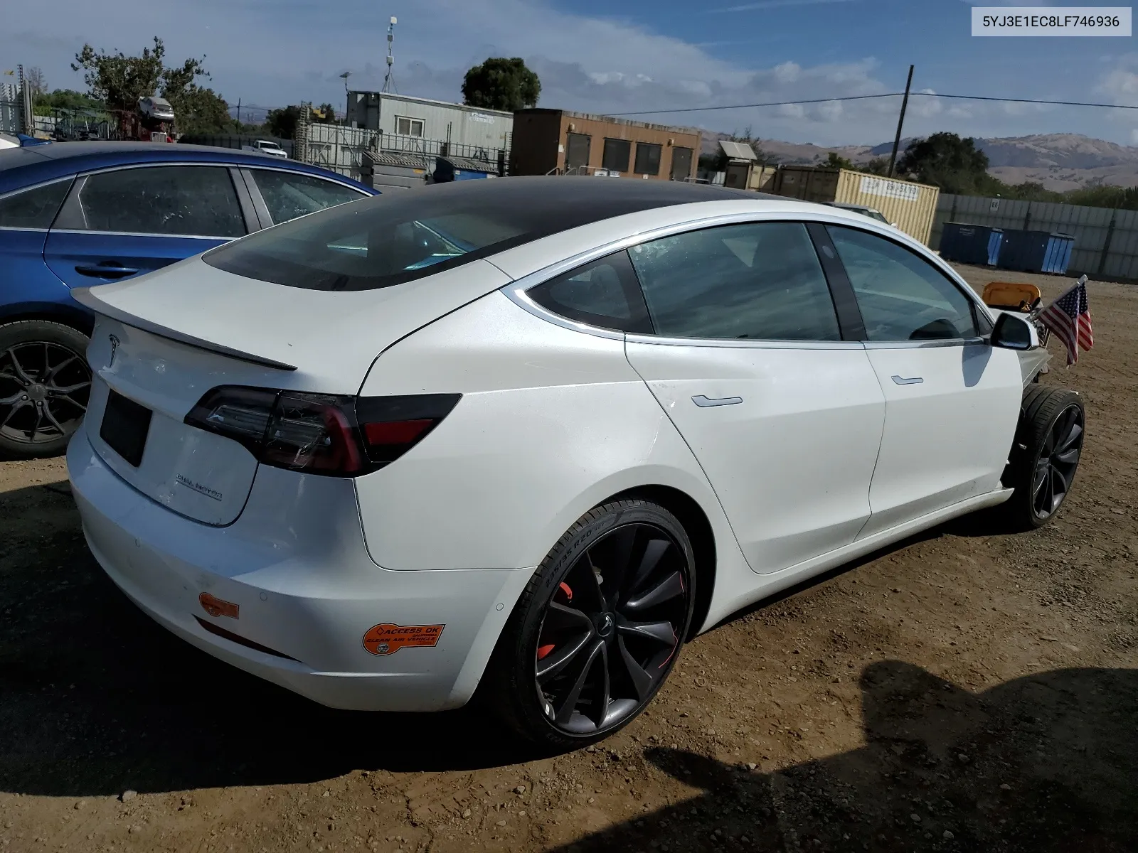 2020 Tesla Model 3 VIN: 5YJ3E1EC8LF746936 Lot: 68825654