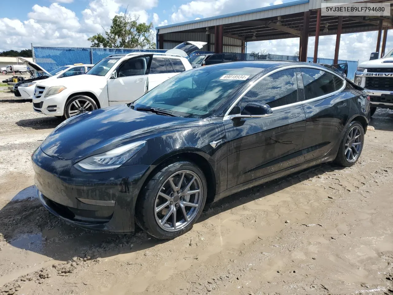 5YJ3E1EB9LF794680 2020 Tesla Model 3