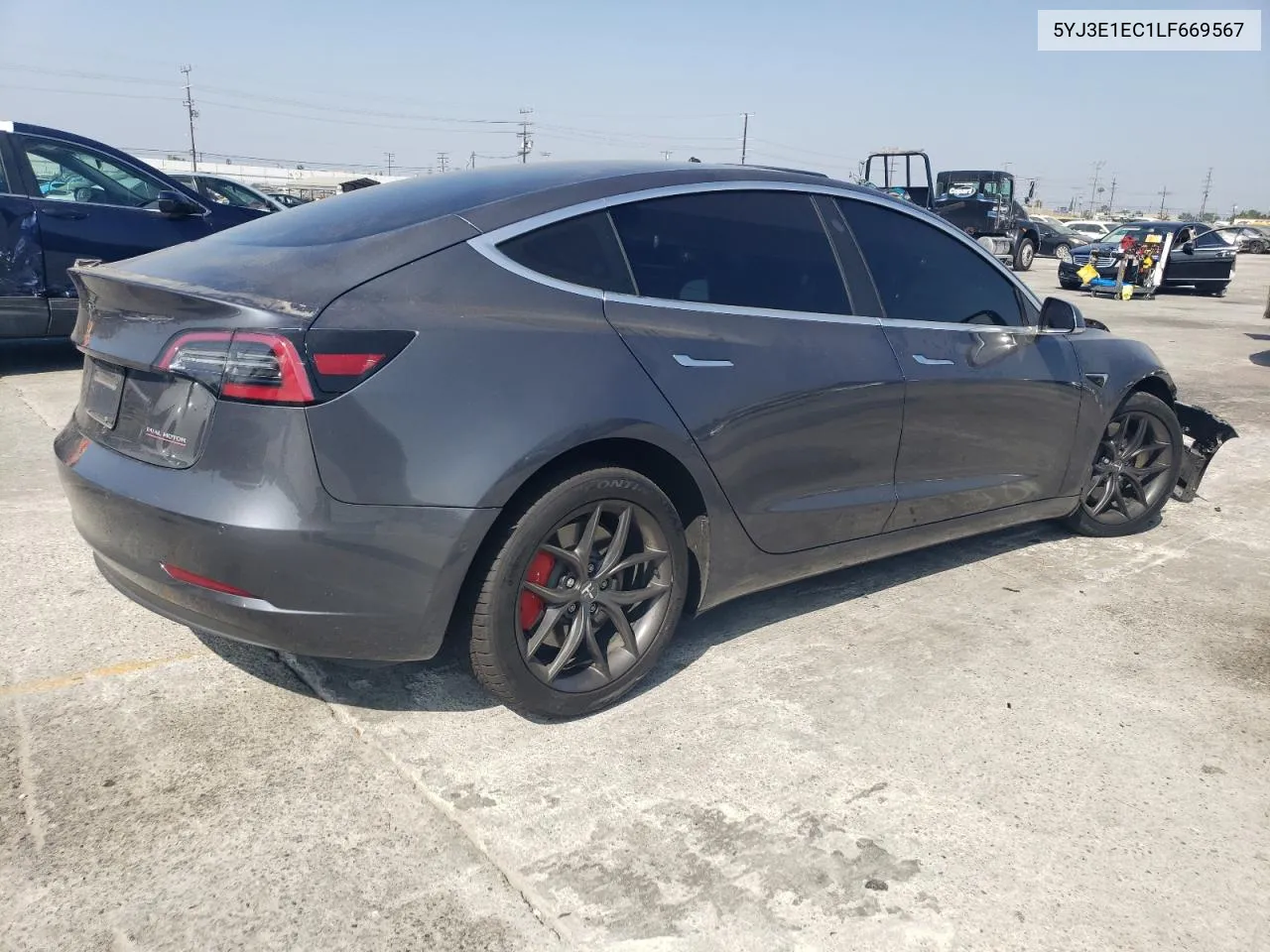 2020 Tesla Model 3 VIN: 5YJ3E1EC1LF669567 Lot: 69501214