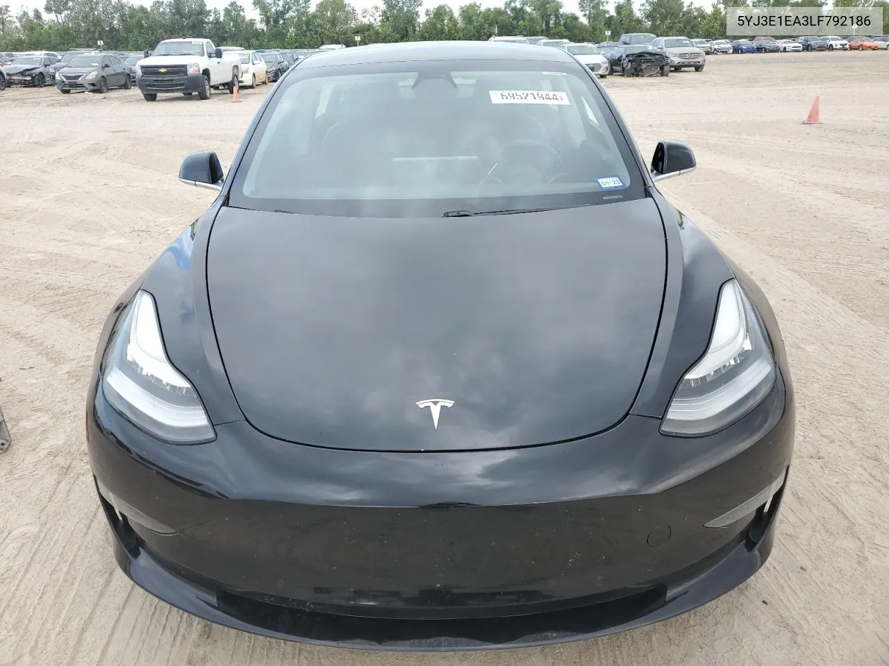 2020 Tesla Model 3 VIN: 5YJ3E1EA3LF792186 Lot: 69521944