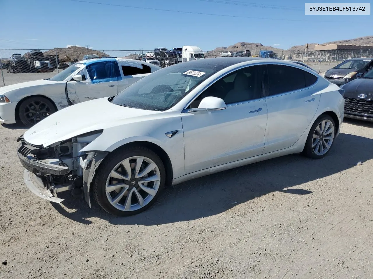 2020 Tesla Model 3 VIN: 5YJ3E1EB4LF513742 Lot: 69675234