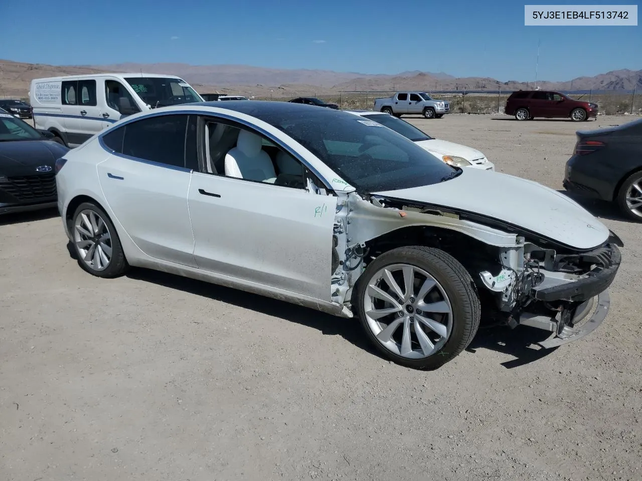 2020 Tesla Model 3 VIN: 5YJ3E1EB4LF513742 Lot: 69675234