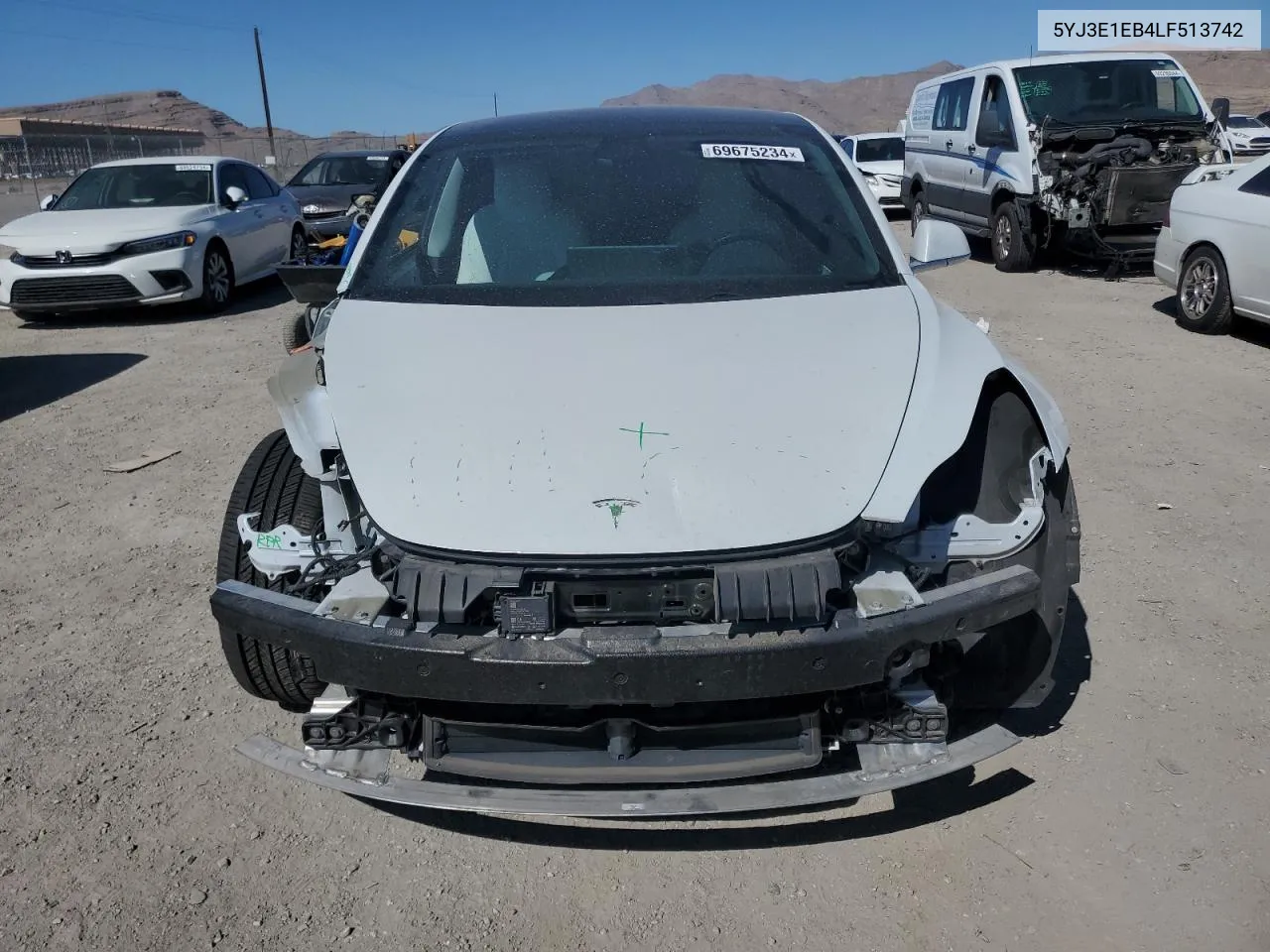 2020 Tesla Model 3 VIN: 5YJ3E1EB4LF513742 Lot: 69675234