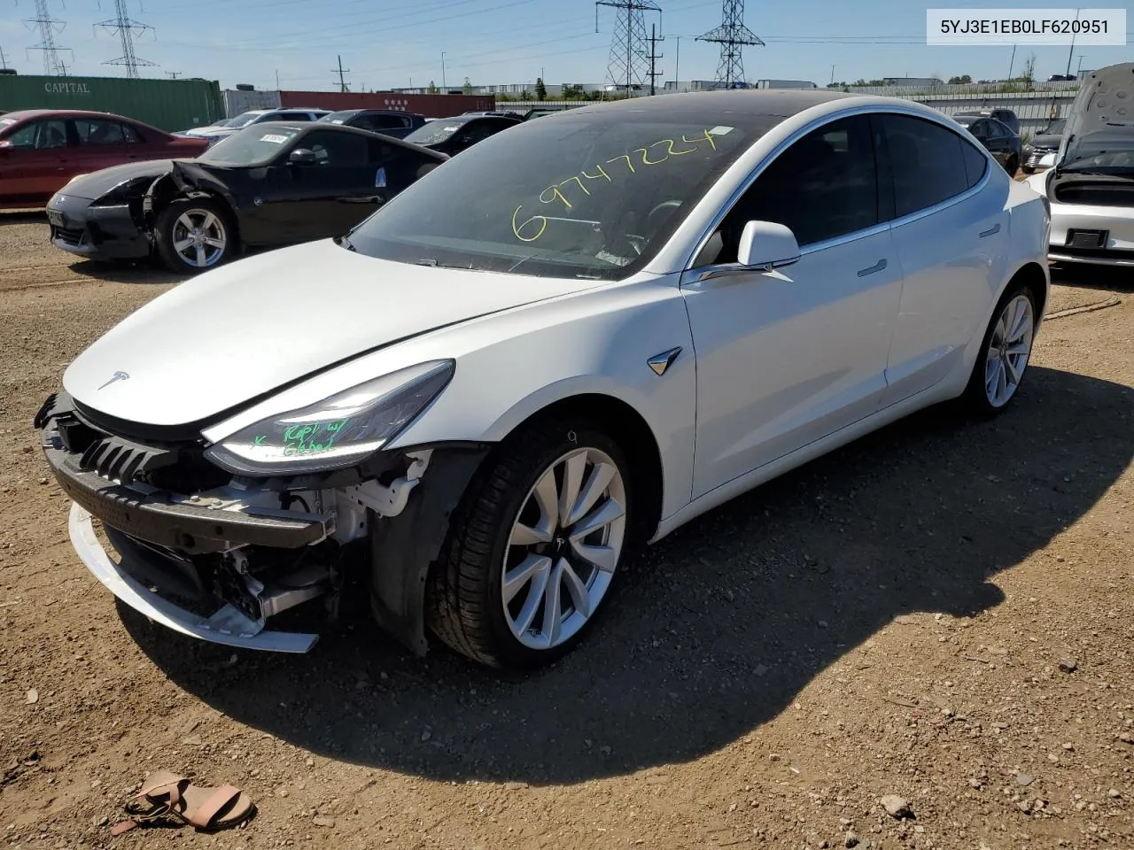 5YJ3E1EB0LF620951 2020 Tesla Model 3