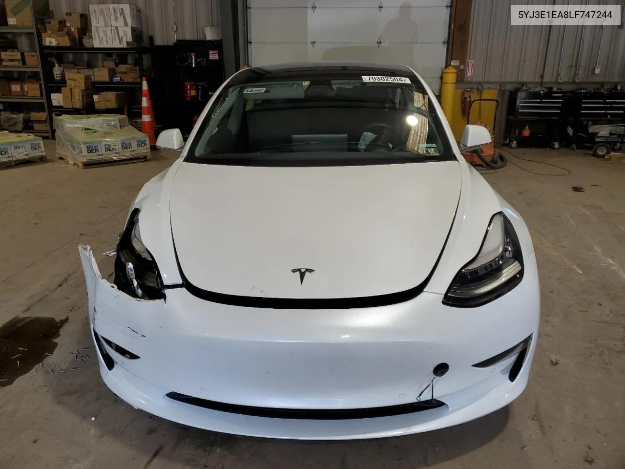 2020 Tesla Model 3 VIN: 5YJ3E1EA8LF747244 Lot: 70302504