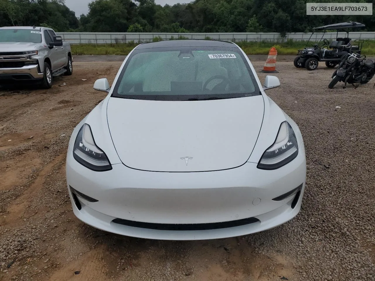 2020 Tesla Model 3 VIN: 5YJ3E1EA9LF703673 Lot: 70367954