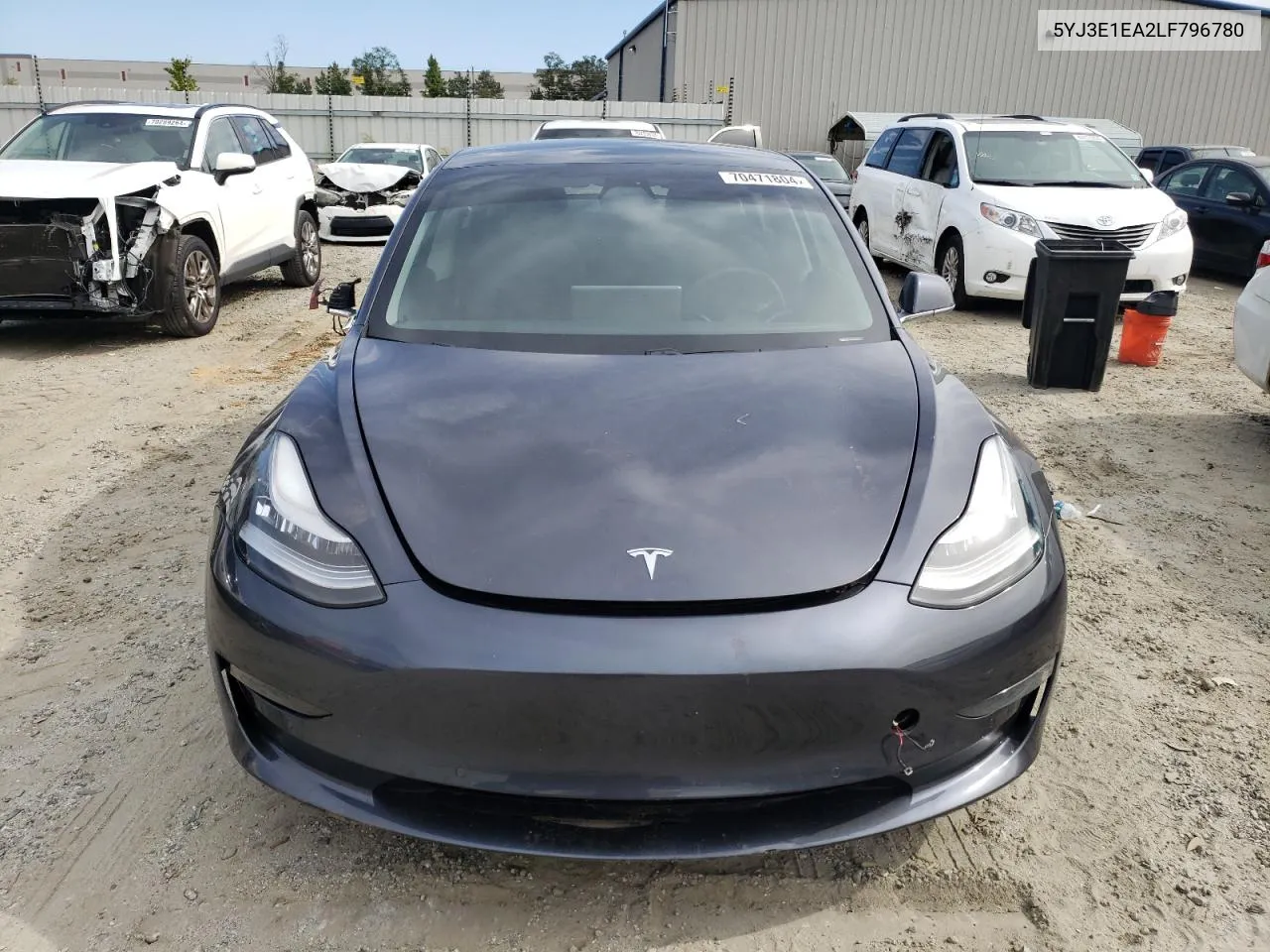 2020 Tesla Model 3 VIN: 5YJ3E1EA2LF796780 Lot: 70471804