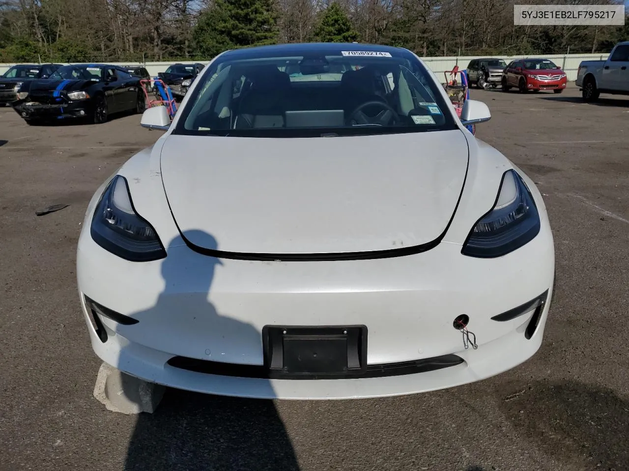 2020 Tesla Model 3 VIN: 5YJ3E1EB2LF795217 Lot: 70589274