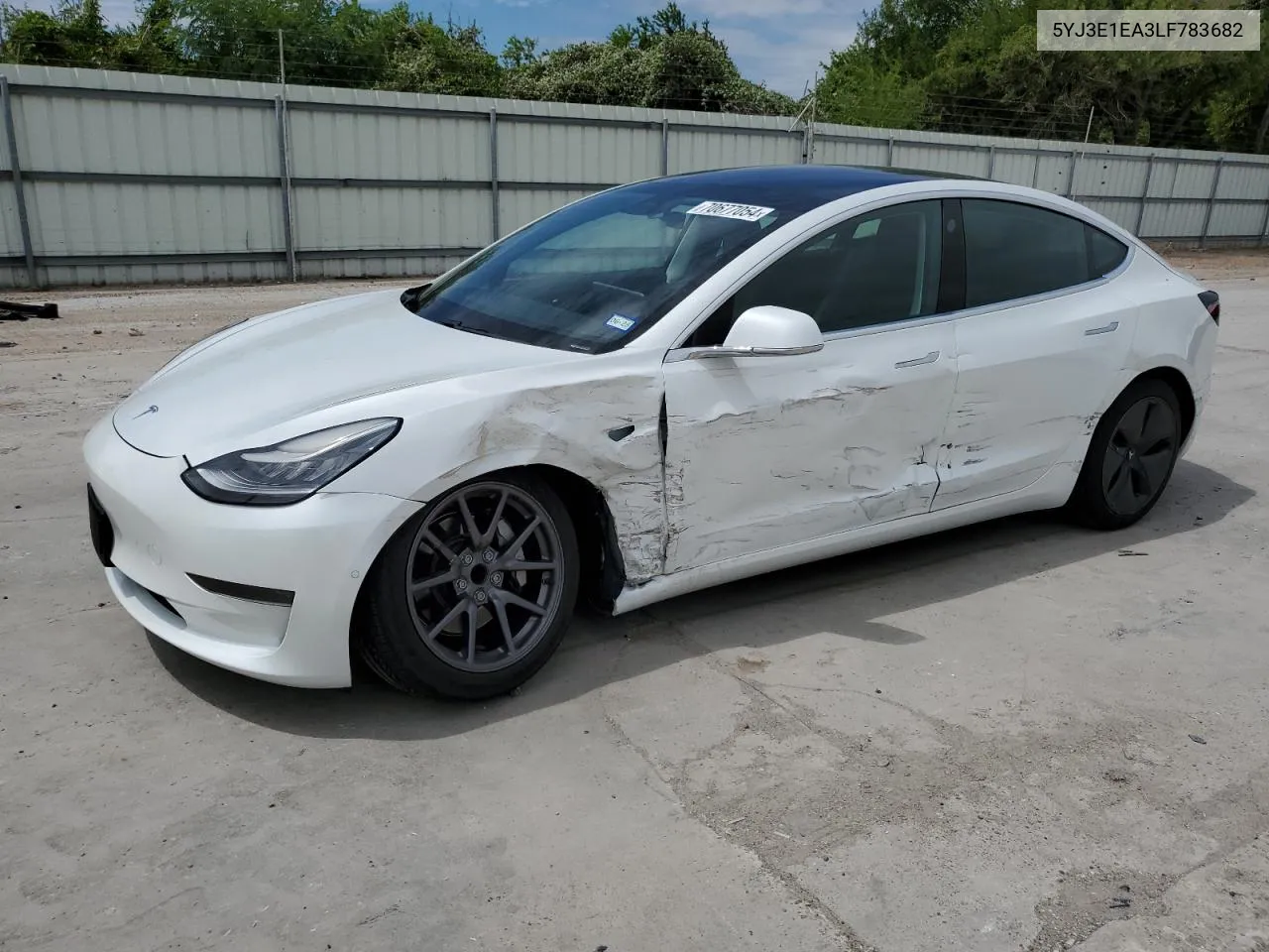 2020 Tesla Model 3 VIN: 5YJ3E1EA3LF783682 Lot: 70677054