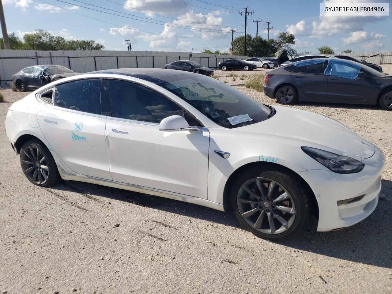 2020 Tesla Model 3 VIN: 5YJ3E1EA3LF804966 Lot: 71079894