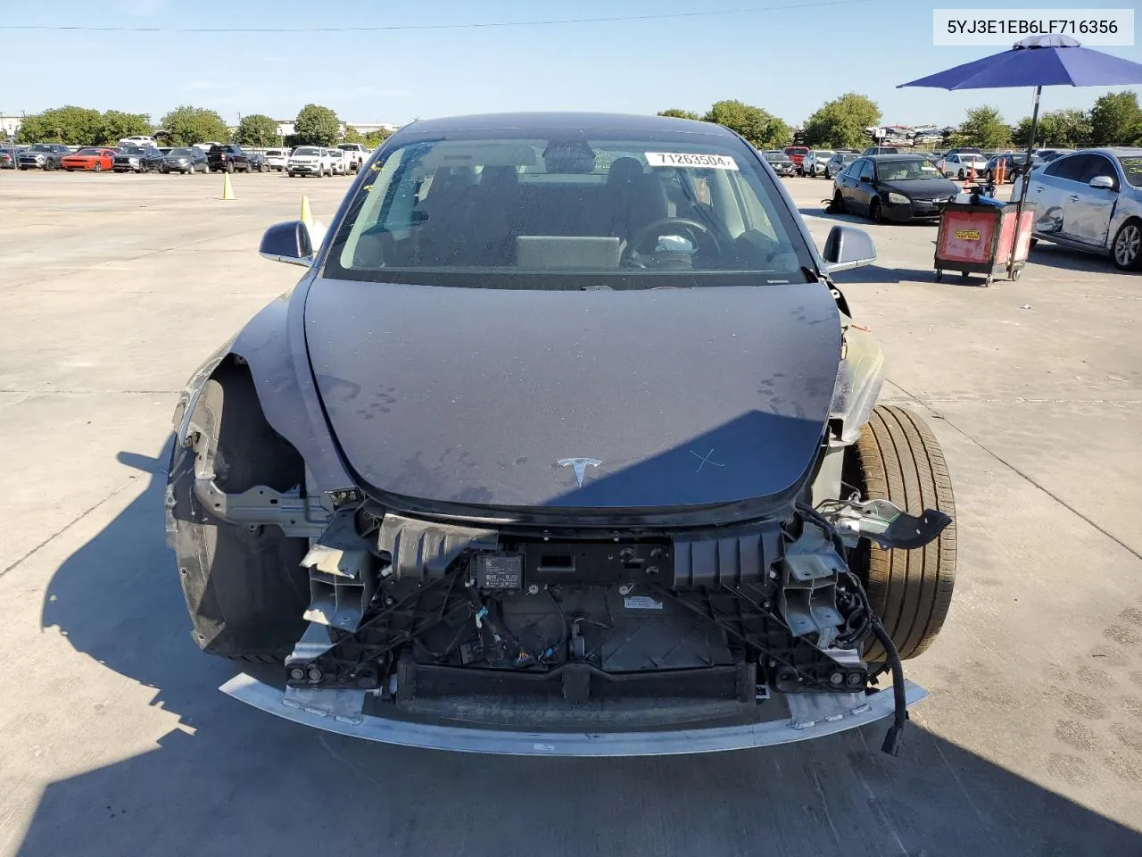 2020 Tesla Model 3 VIN: 5YJ3E1EB6LF716356 Lot: 71263504