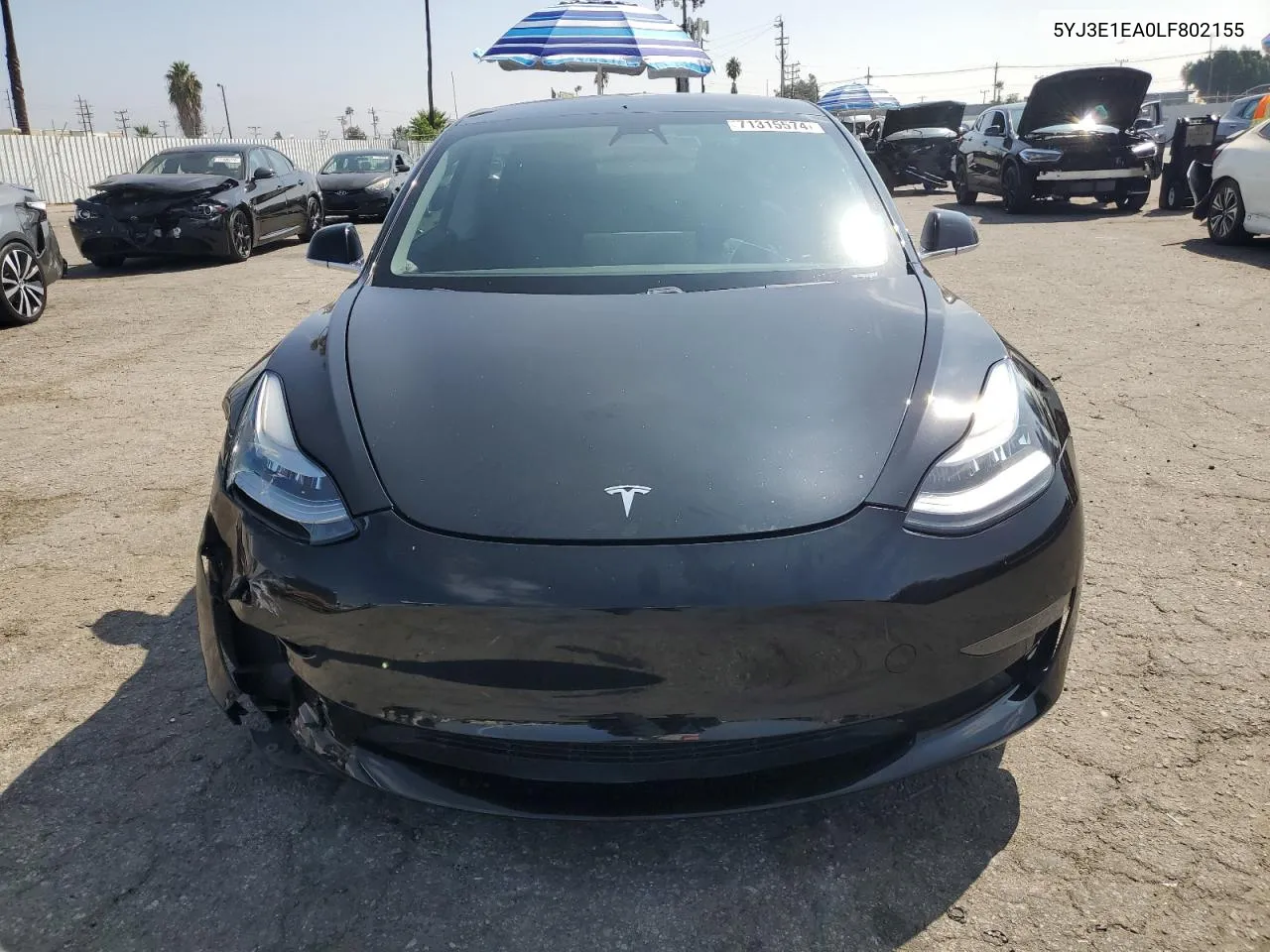 5YJ3E1EA0LF802155 2020 Tesla Model 3