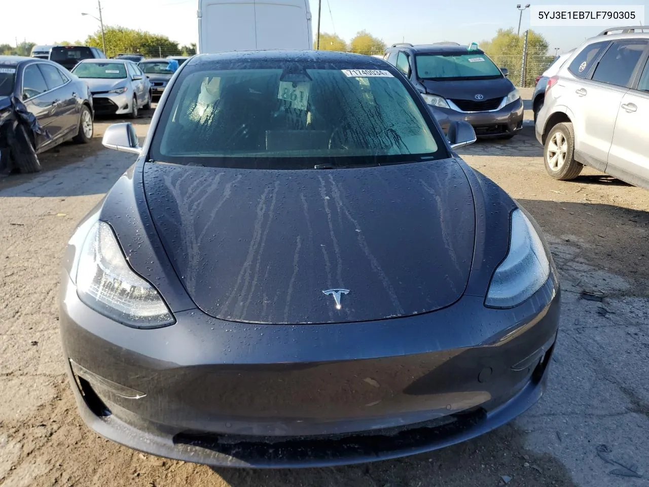 2020 Tesla Model 3 VIN: 5YJ3E1EB7LF790305 Lot: 71740034