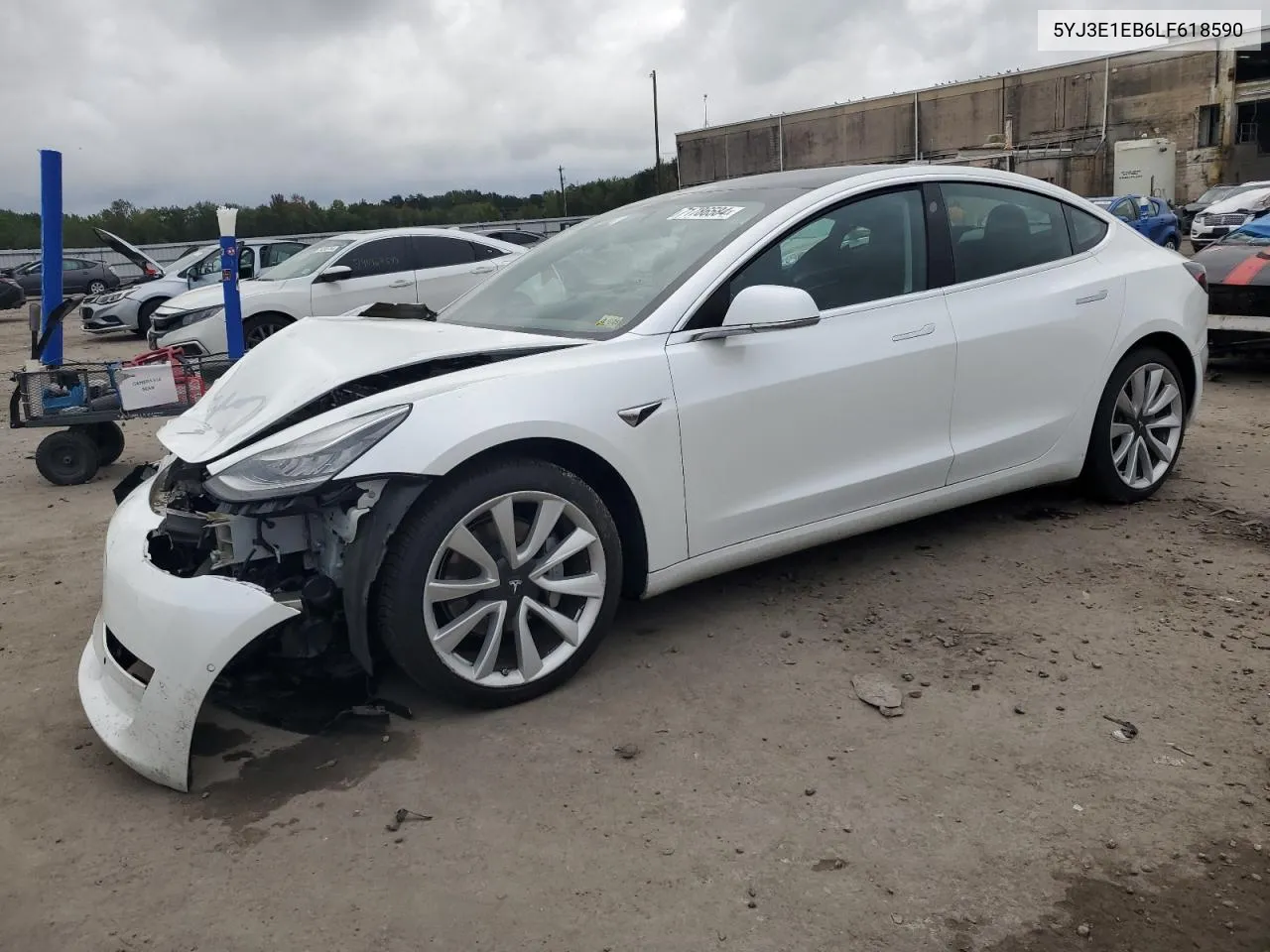 2020 Tesla Model 3 VIN: 5YJ3E1EB6LF618590 Lot: 71786584