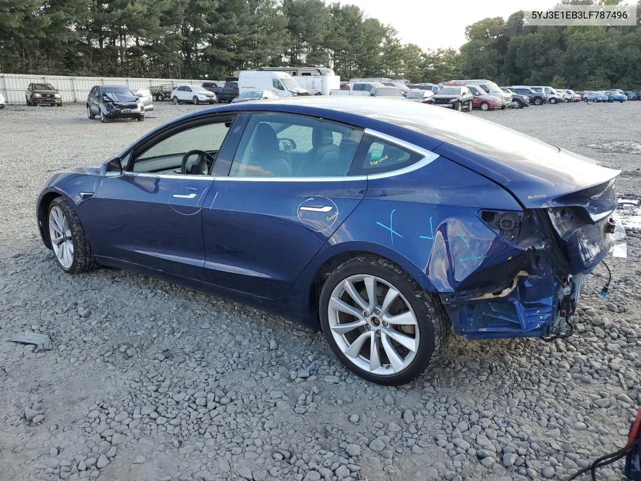 2020 Tesla Model 3 VIN: 5YJ3E1EB3LF787496 Lot: 71794804