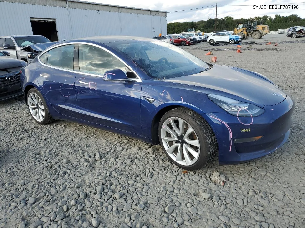 2020 Tesla Model 3 VIN: 5YJ3E1EB3LF787496 Lot: 71794804