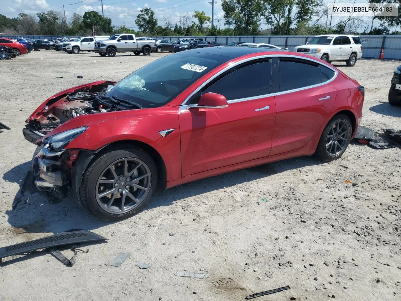 5YJ3E1EB3LF664183 2020 Tesla Model 3