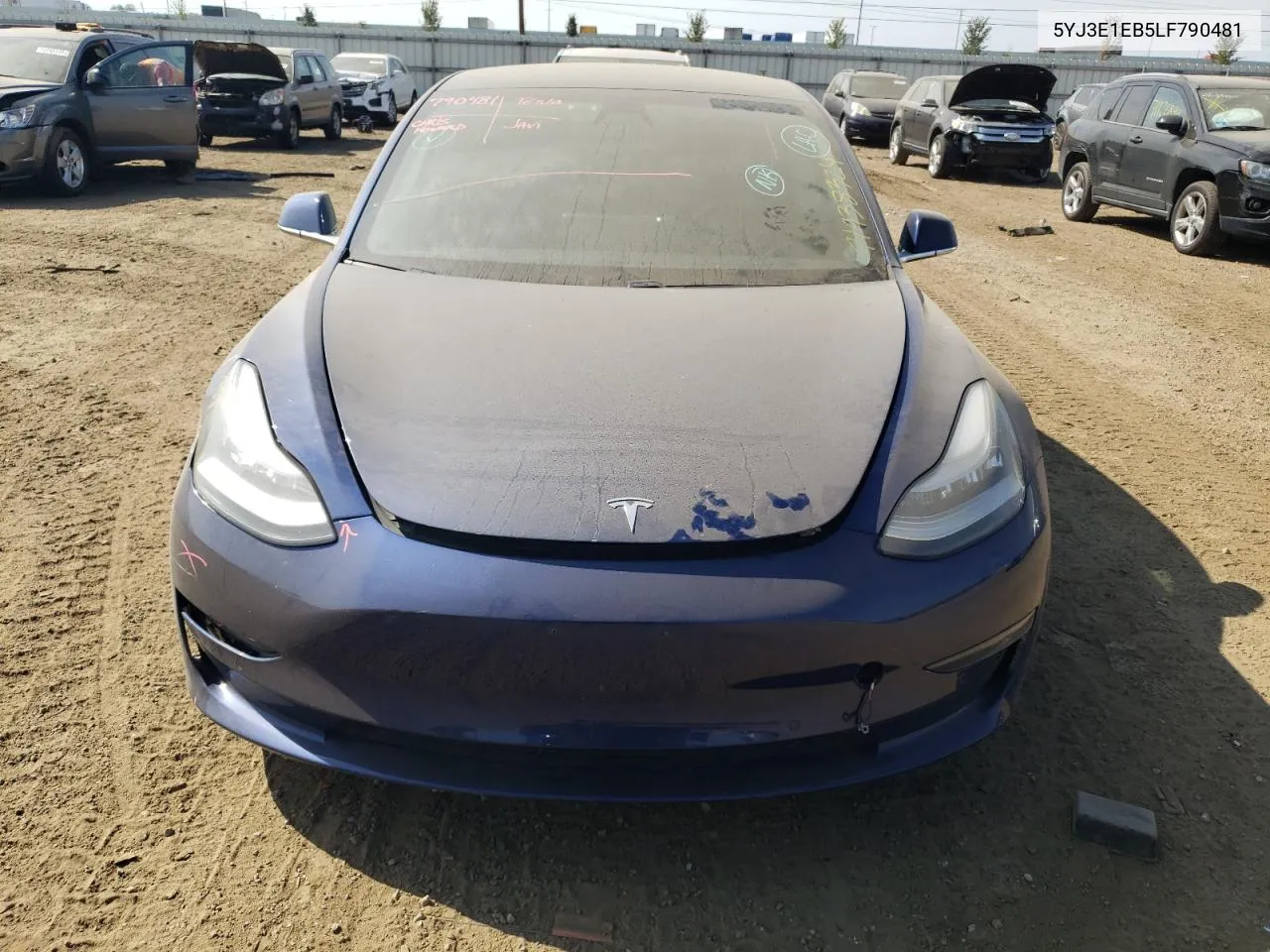 2020 Tesla Model 3 VIN: 5YJ3E1EB5LF790481 Lot: 71938324